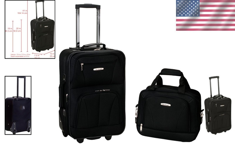 Compact and Durable 2-Piece Softside Luggage Set with Key Lock & Padded Handles gallery
