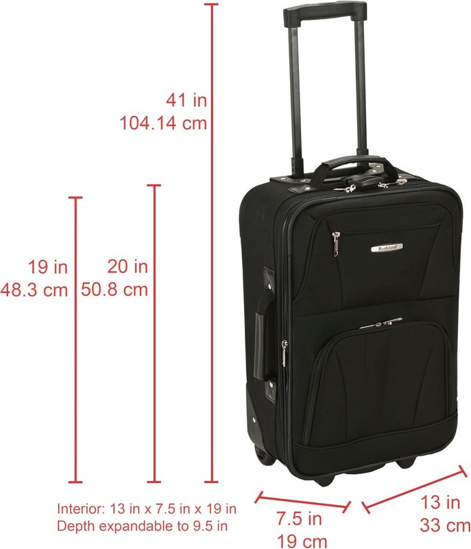 Compact and Durable 2-Piece Softside Luggage Set with Key Lock & Padded Handles gallery