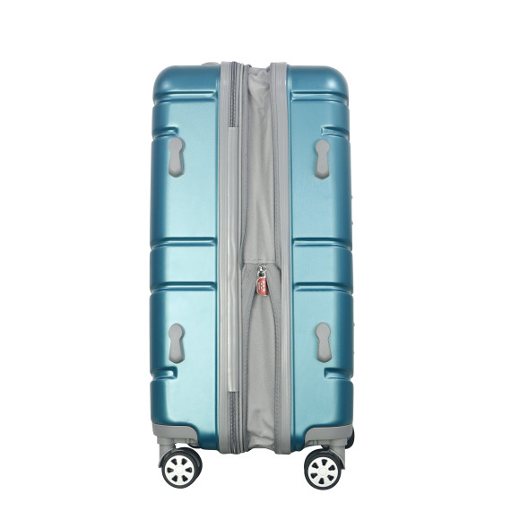 Olympia USA Denmark Plus Expandable Hardcase Mid-Size Suitcase (Teal, 26") gallery