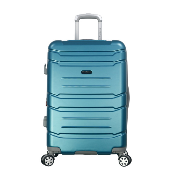 Olympia USA Denmark Plus Expandable Hardcase Mid-Size Suitcase (Teal, 26") gallery