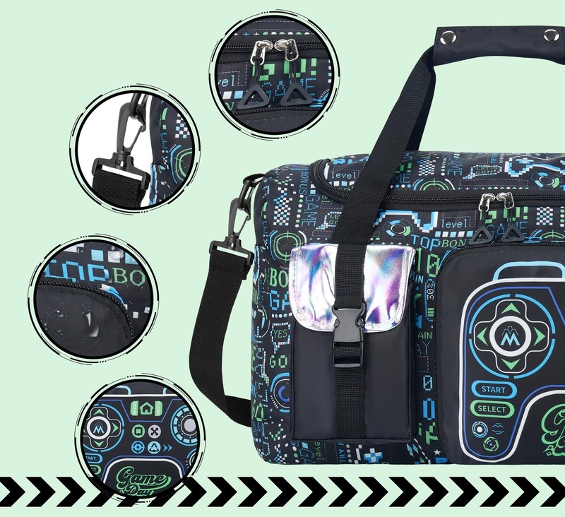 Foldable Duffle Bag for Girls,Overnight Bag with Shoe Compartment＆Wet Pocket,... gallery