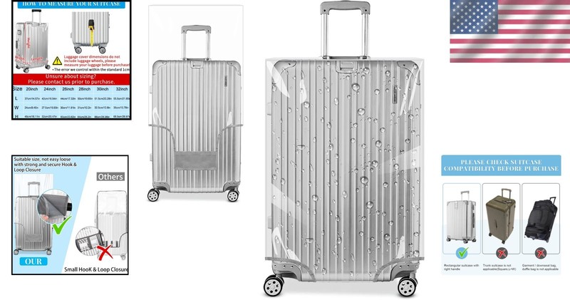 Secure Hook & Loop Closure Luggage Protector gallery