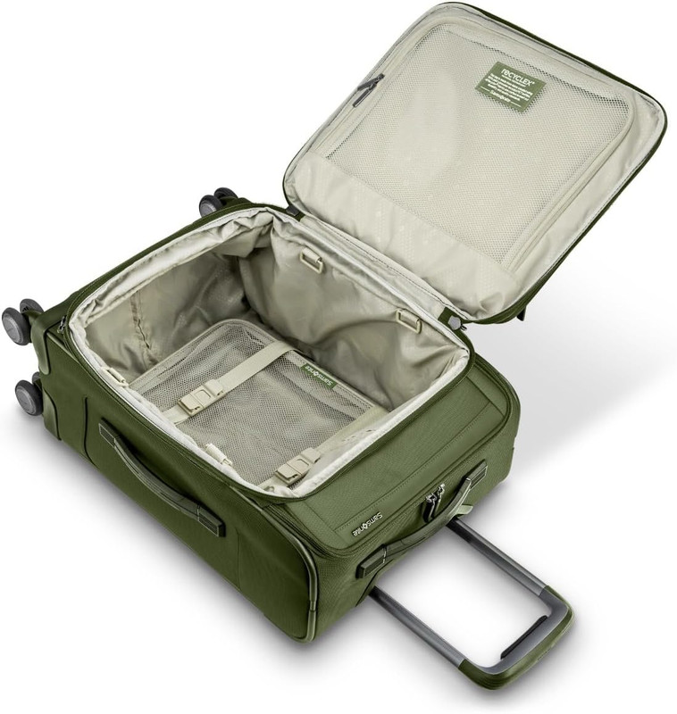 Lineate Softside Expandable Luggage with Spinner Wheels, Carry-On, Cedar Green gallery