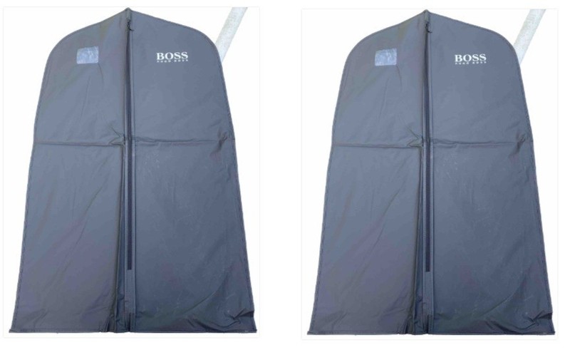 TWO Hugo Boss Garment Travel Bags Suit Polyester Black. You Get Two !!!