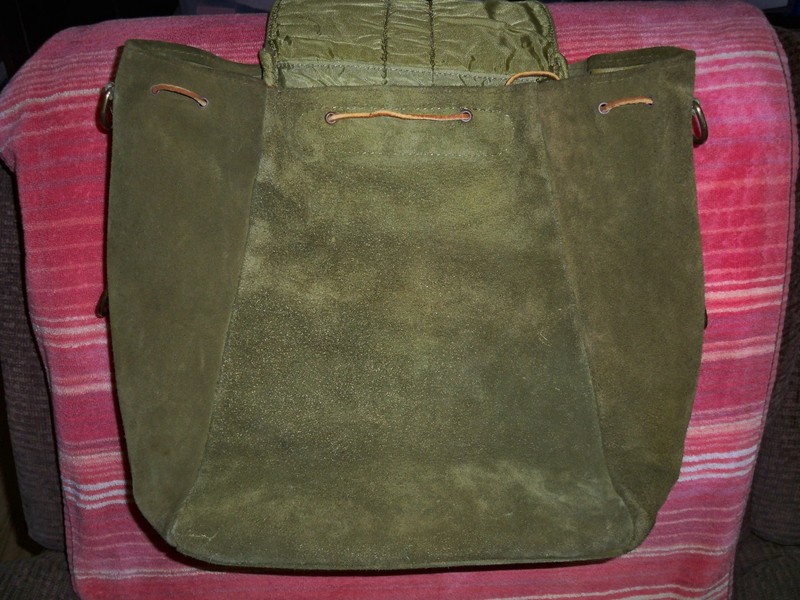 Vintage 70s Hartmann Green Suede Leather Nautical Rope Bag and Satchel gallery