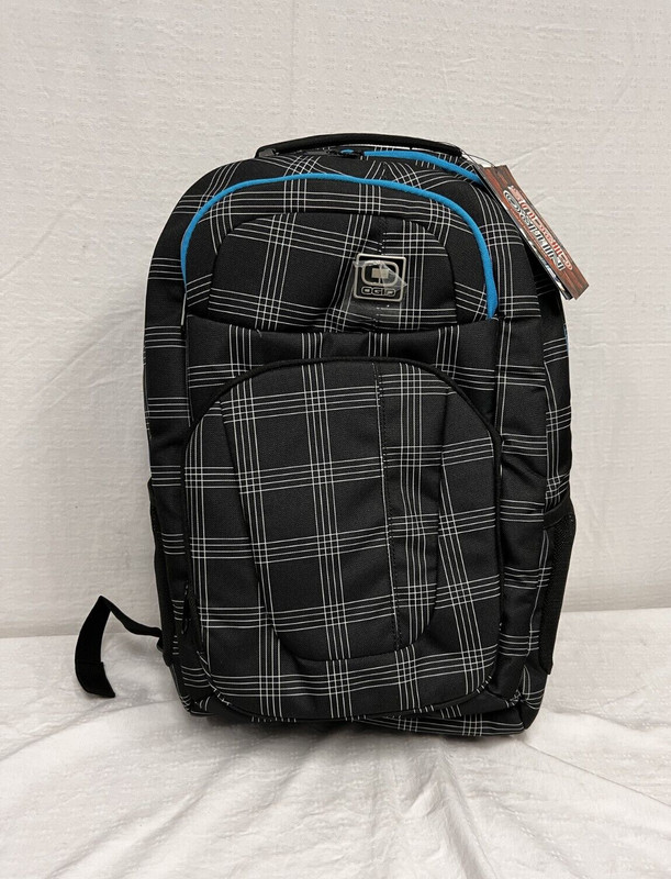 Ogio Convoy Backpack Laptop Notebook Shoulder Strap Back Pack Black Plaid *New*