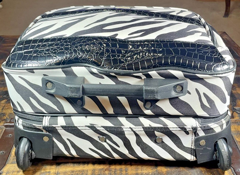 Protege Collection Rolling Computer Bag Carry On Expandable Zebra Print Travel gallery