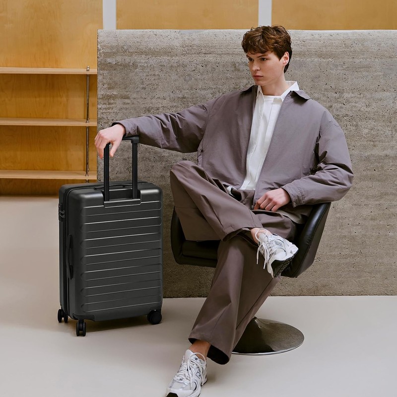 Medium Checked Luggage 24 Inch Checking In Luggage W/ Smooth Spinner Wheels gallery