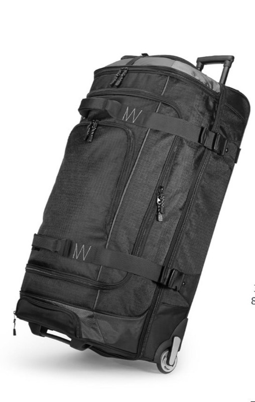 Amazon Basics 30-Inch Large Rolling Duffle Bag with Wheels and Handle, Trave