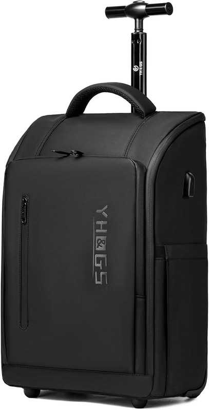 Rolling Backpack, Waterproof Backpack with Wheels for Business Commuter gallery