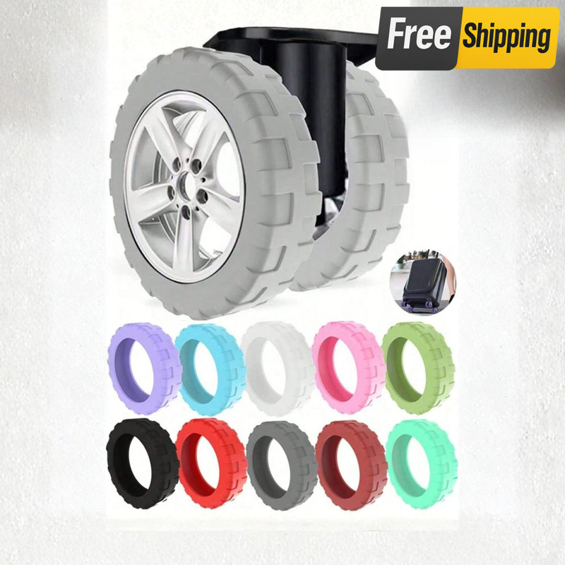 8Pcs Luggage Wheel Covers Spinner Suitcase Wheel Protectors Anti Noise Travel US