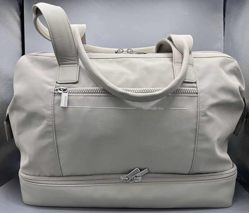 Samsonite Better than Basics Drop Bottom Weekender Duffle Bag, Limestone gallery